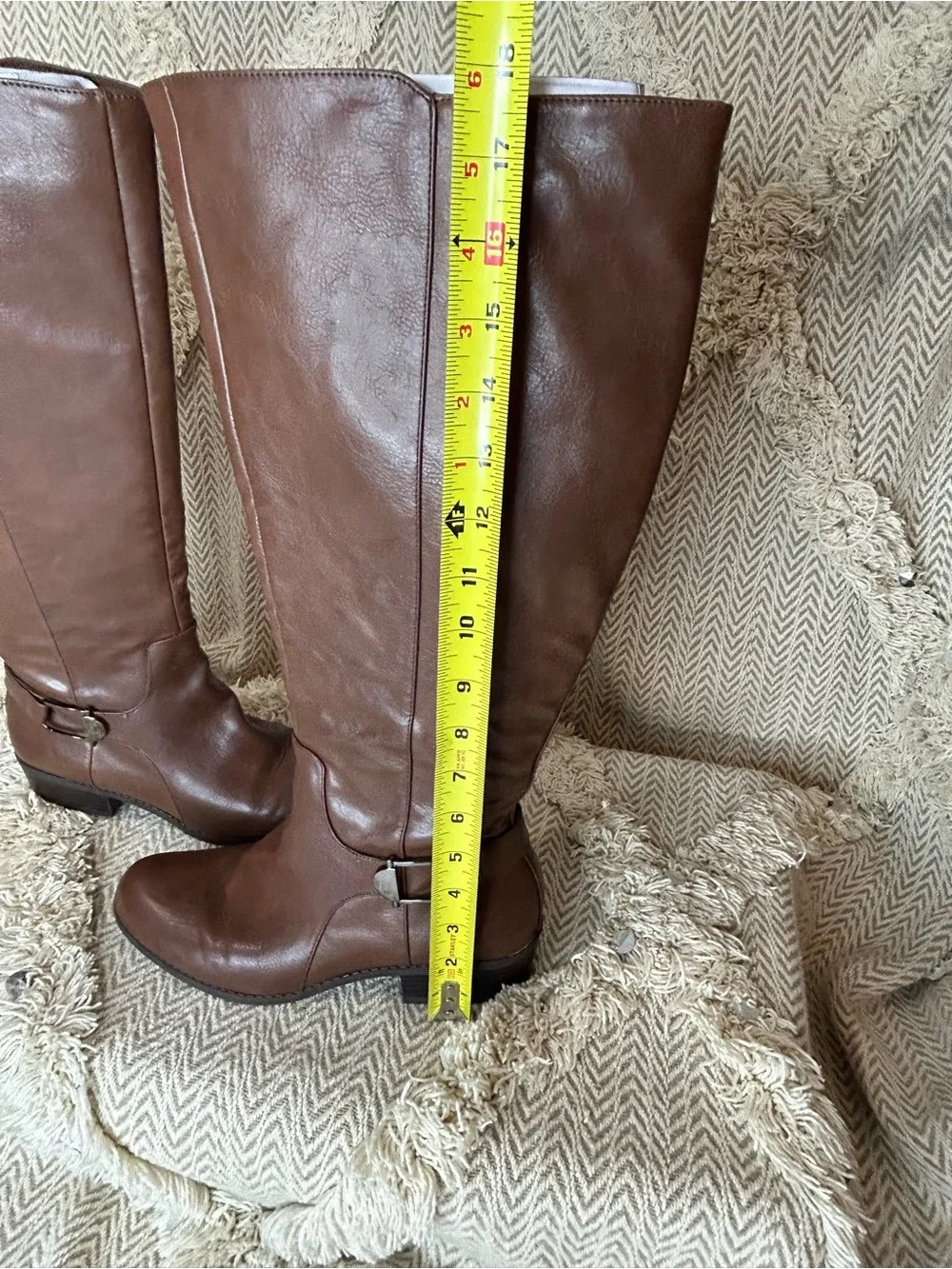 Alfani Women's Over-the-Knee Brown Buckle Riding Boots